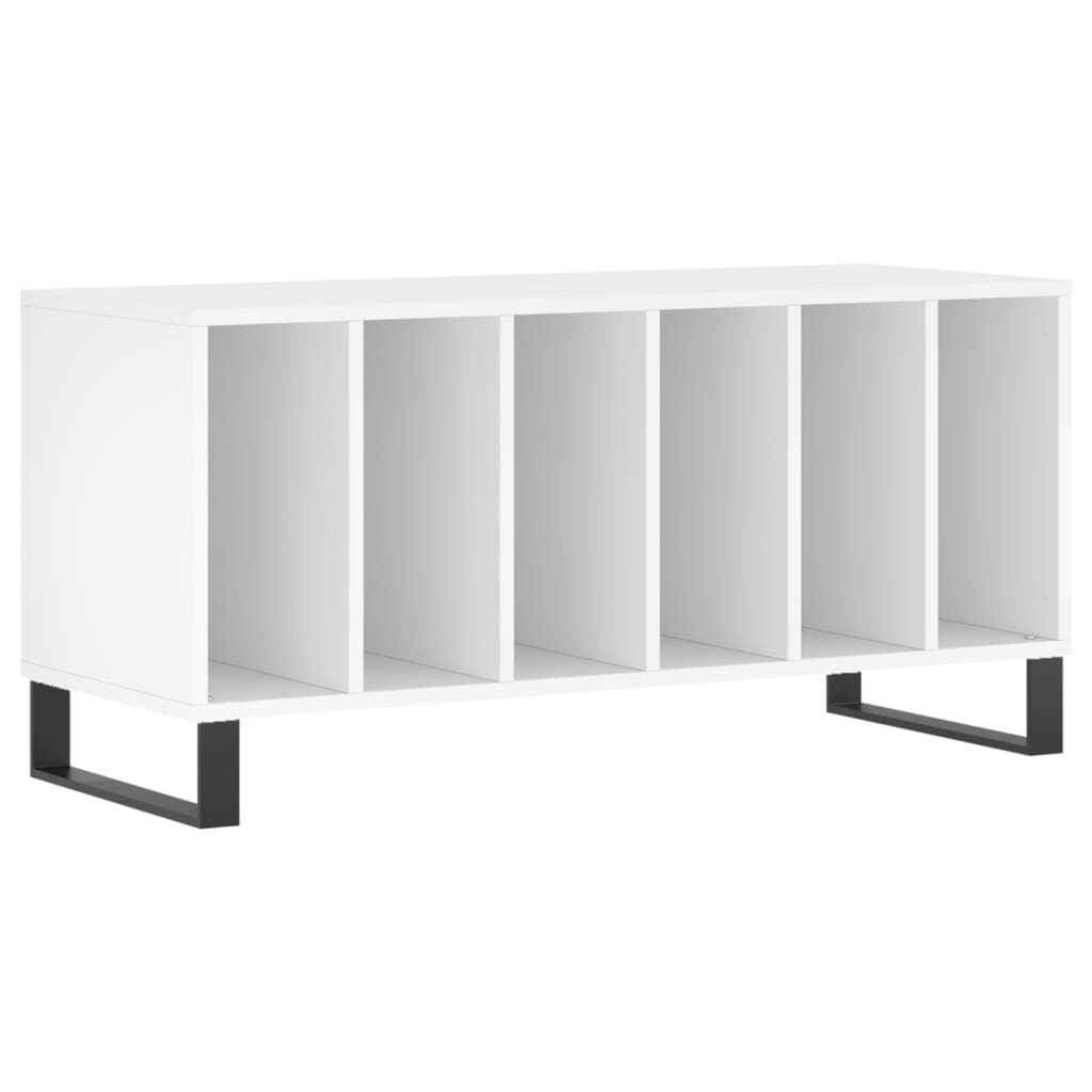 Record Cabinet White 100x38x48 cm Engineered Wood